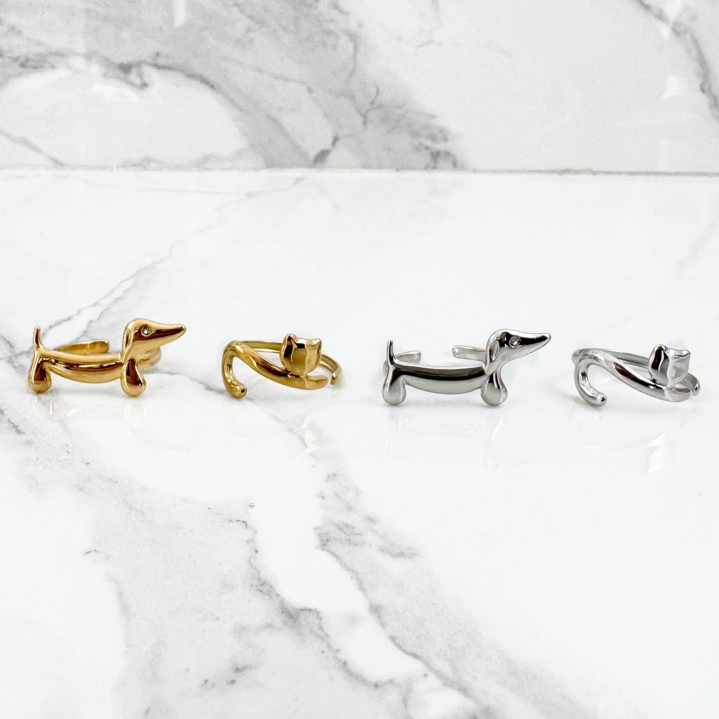 Anillo Perrito y Gatito