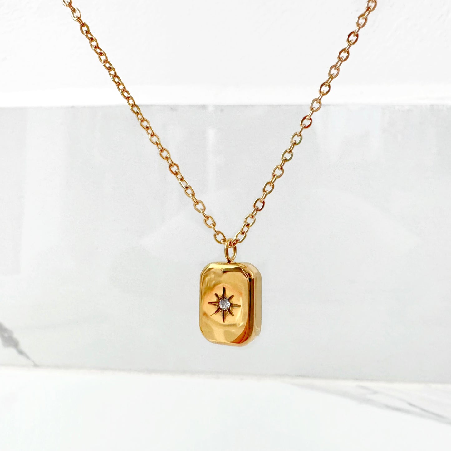 Collar Espejo Zirconia