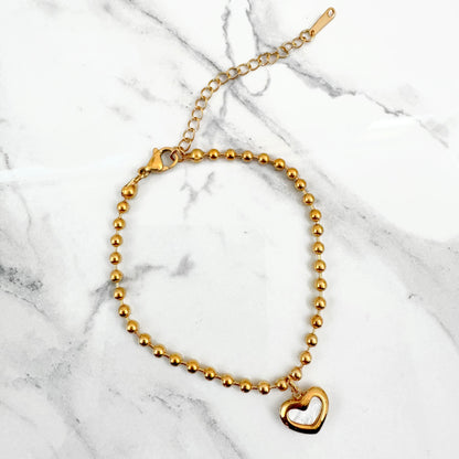 Pulsera Corazón Nácar