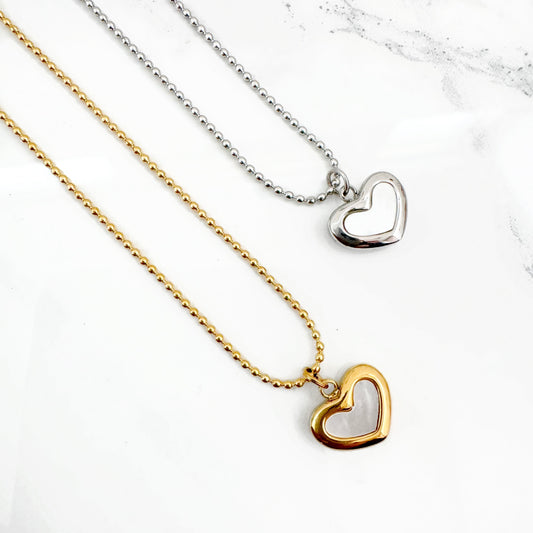 Collar Corazón Nácar