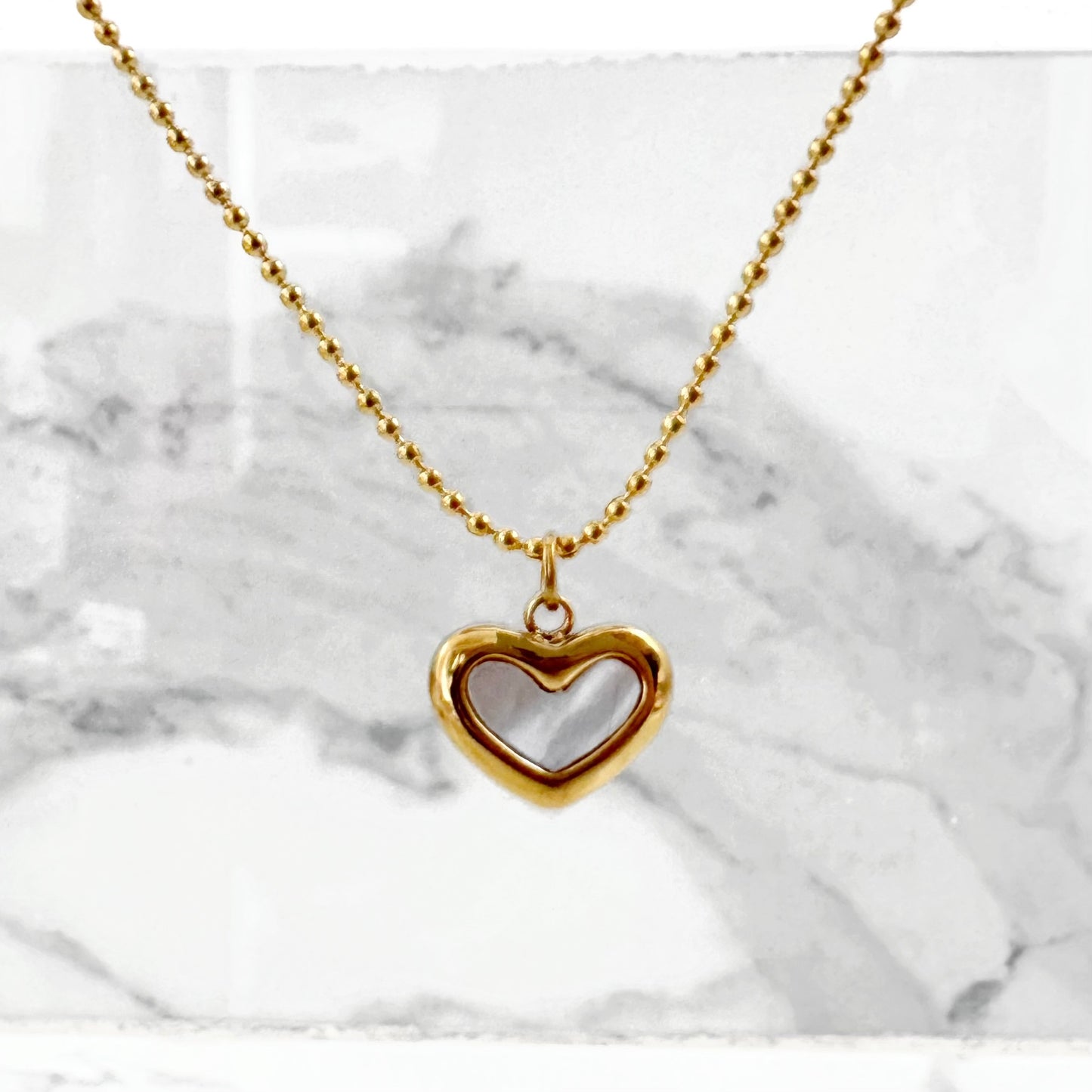 Collar Corazón Nácar