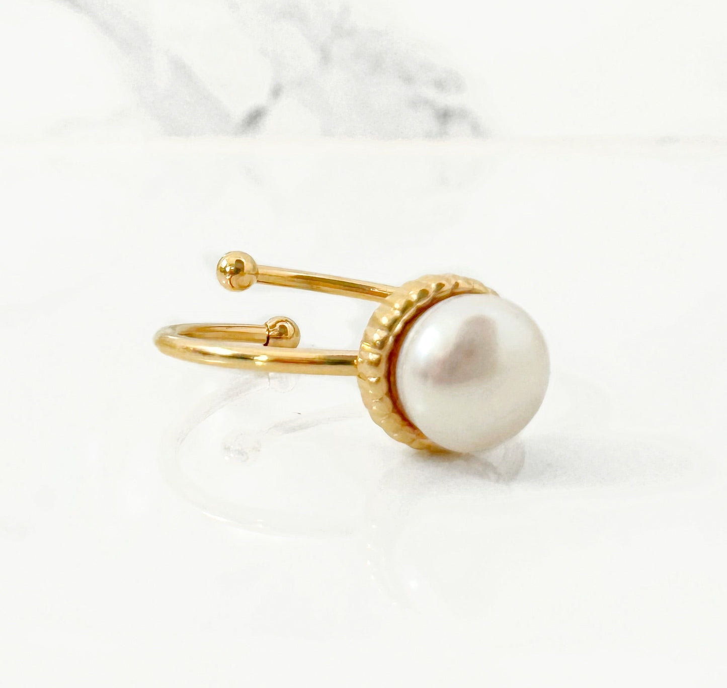 Anillo Perla Solitaria