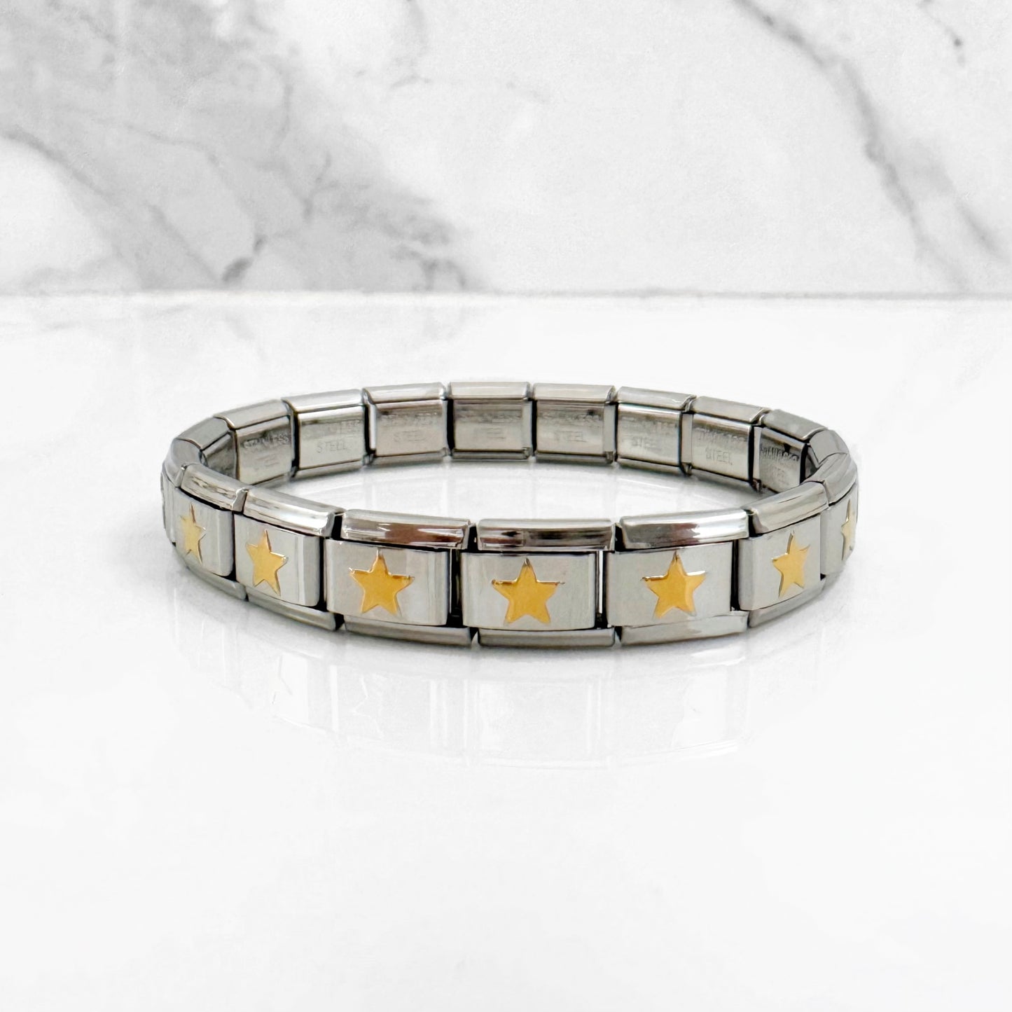 Pulsera Italiana Estrella y Corazón