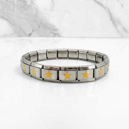 Pulsera Italiana Estrella y Corazón