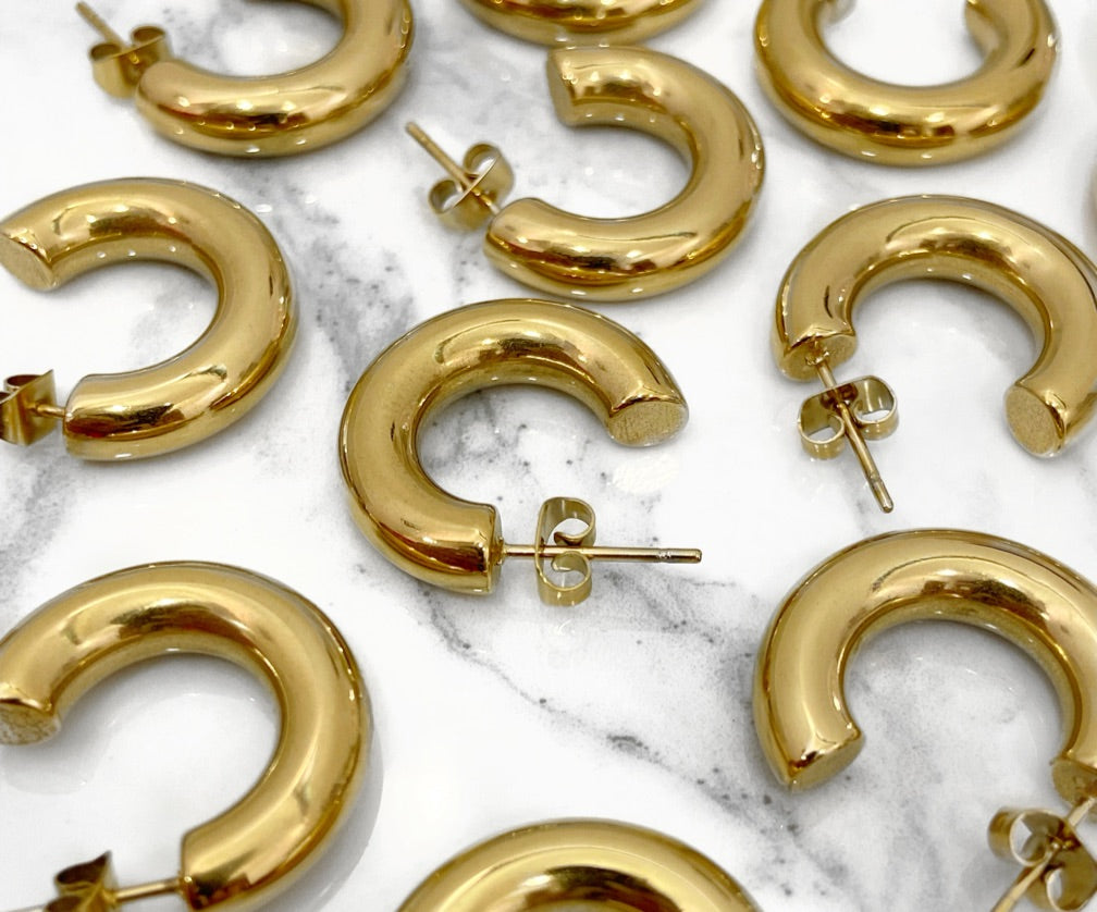 Arracadas Lisas Luna