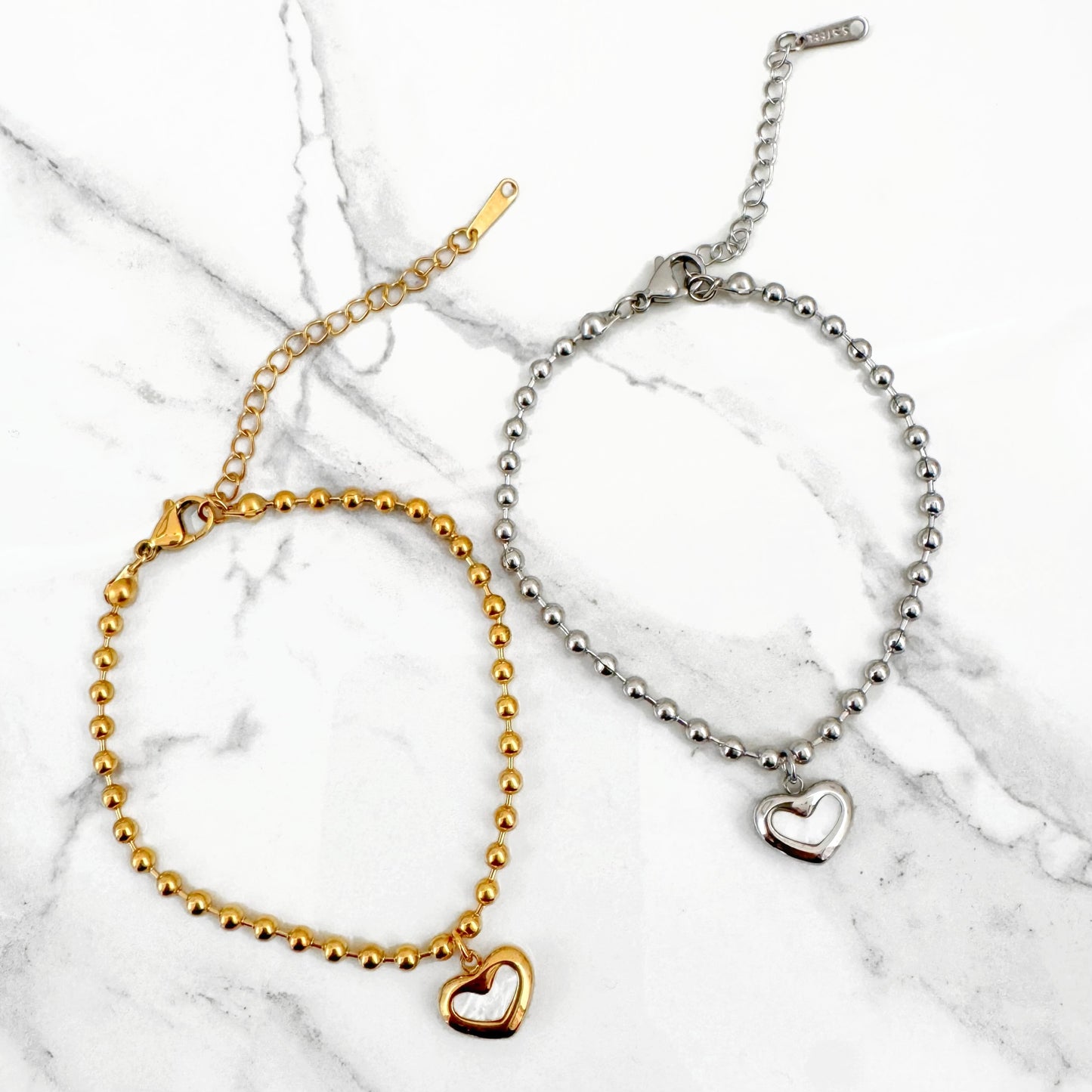 Pulsera Corazón Nácar