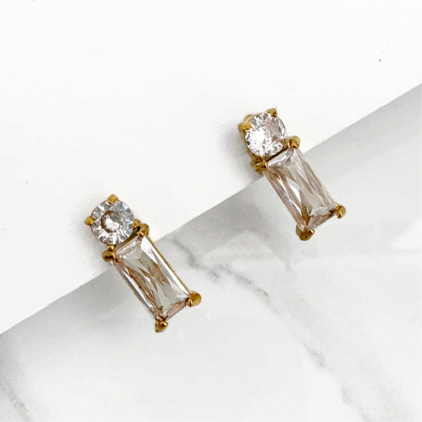 Aretes Baguette Zirconia