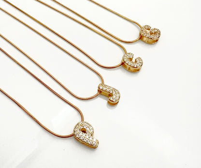 Collar Inicial Mini Zirconia