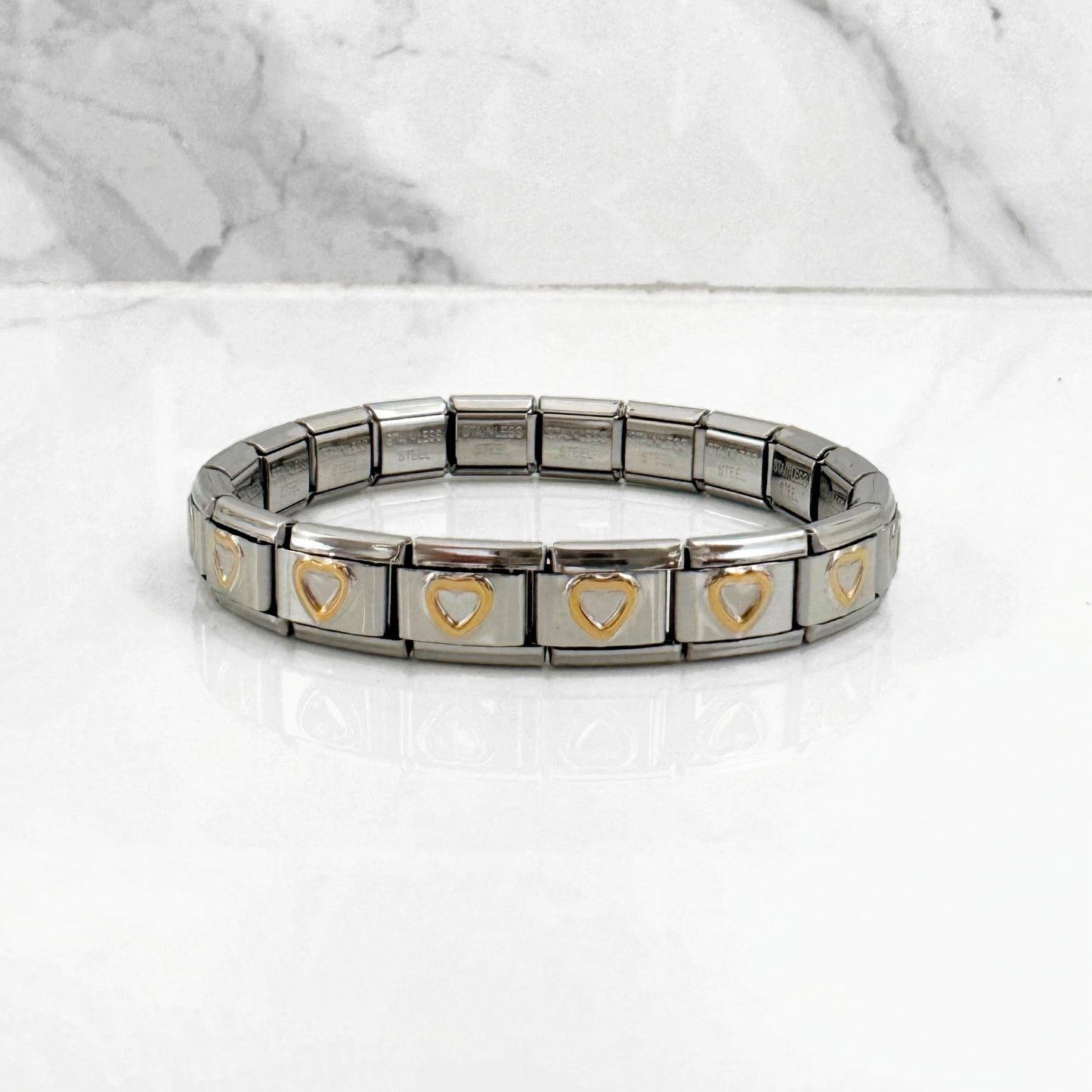 Pulsera Italiana Estrella y Corazón