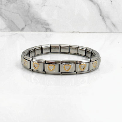 Pulsera Italiana Estrella y Corazón