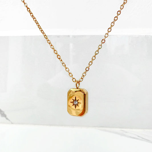 Collar Espejo Zirconia