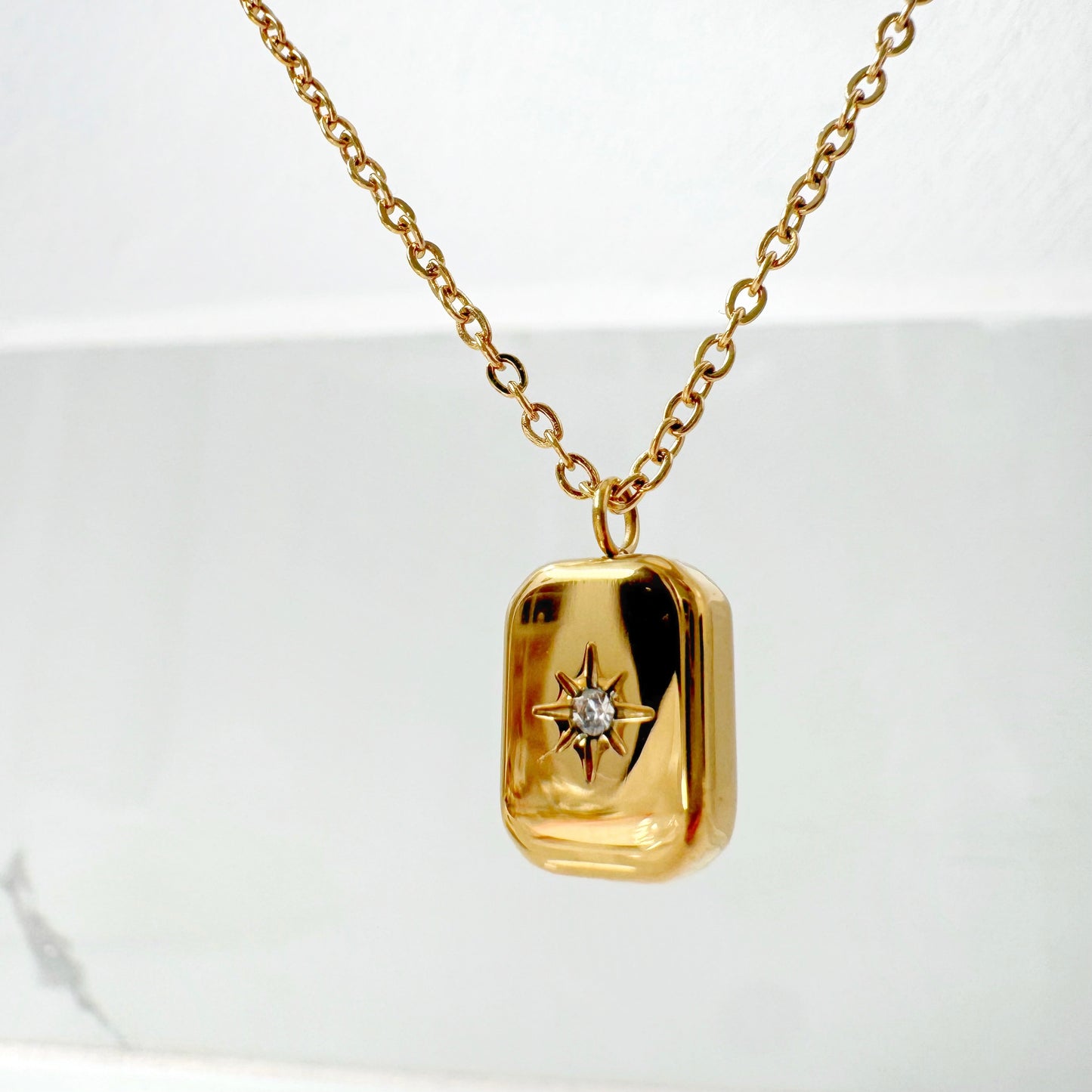 Collar Espejo Zirconia