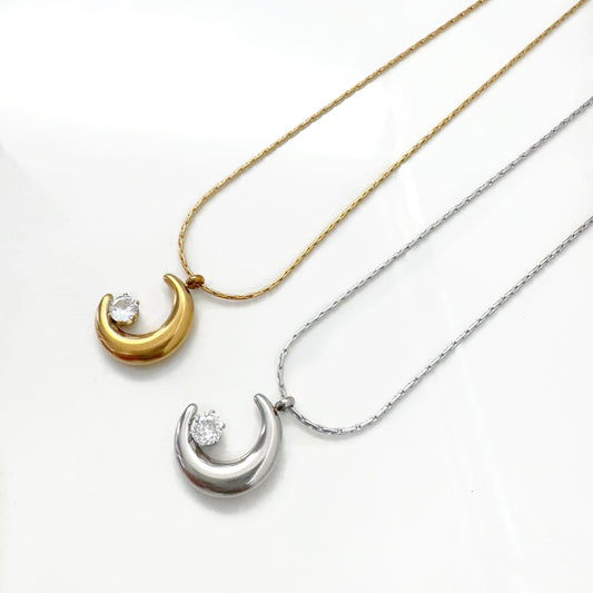 Collar Luna y Zirconia