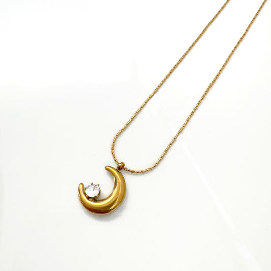 Collar Luna y Zirconia