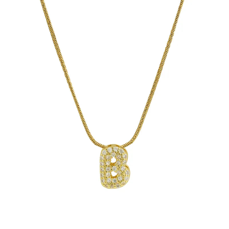 Collar Inicial Mini Zirconia